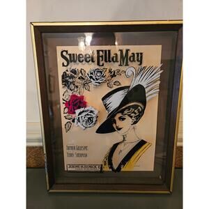 Vintage 1940s Reverse Glass Portrait – Sweet Ella May – J. Howard Co.